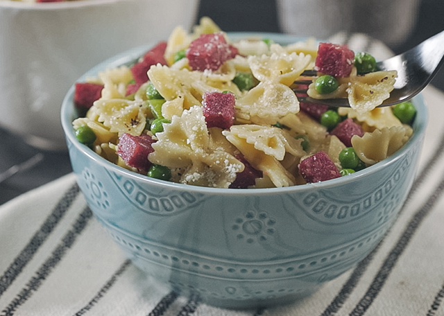 Pasta Peas and Bologna